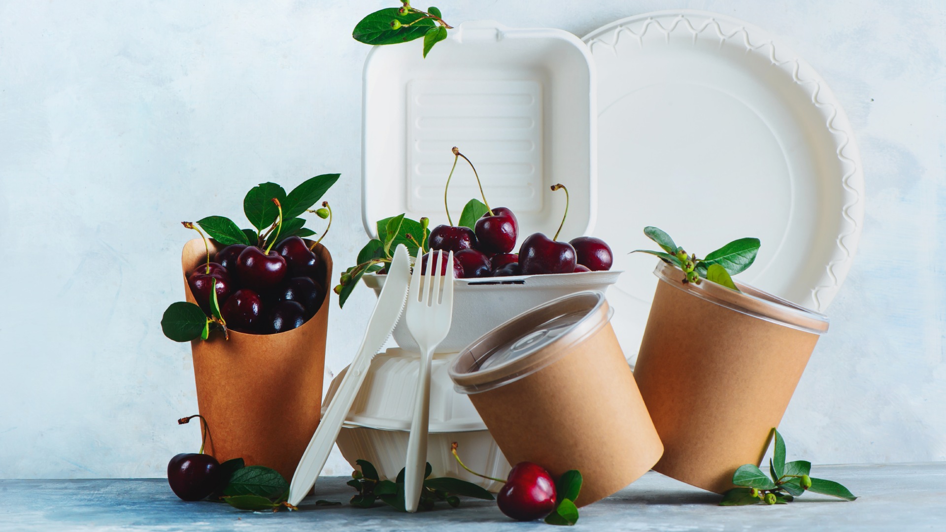 End of disposable cups and containers in our canteen!